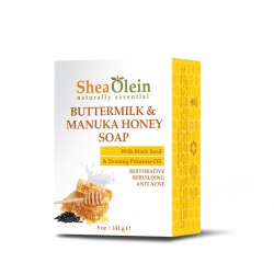 Shea Olein’s certified organic Buttermilk & Manuka Honey Soap